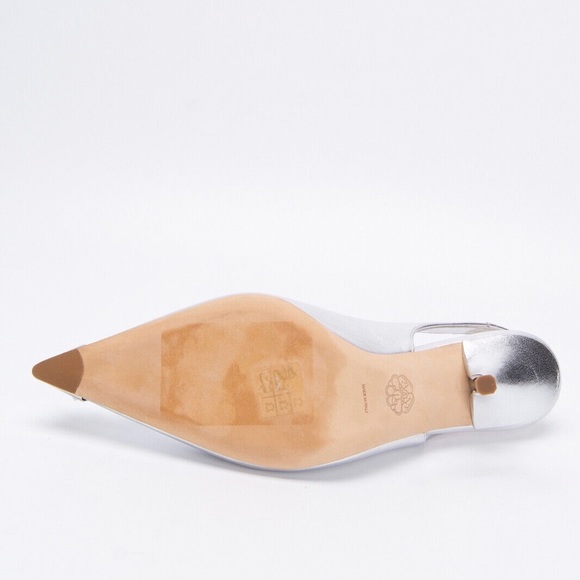 NEW ALEXANDER MCQUEEN Leather Court Shoes US10 SILVER Punk Spike Stud - Picture 5 of 10